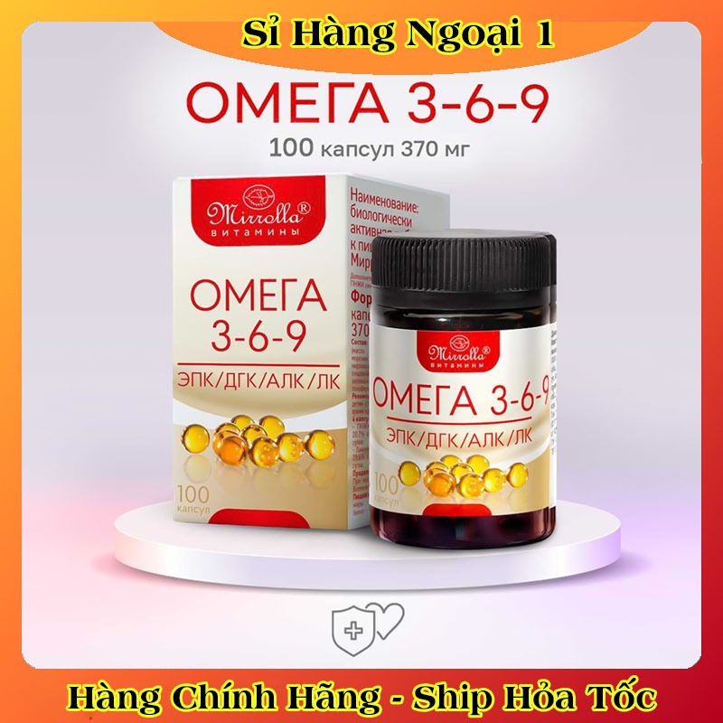[DATE MỚI ĐỦ BILL] Viên uống Omega 369 Mirrolla Hàng Nga lọ 100 viên
