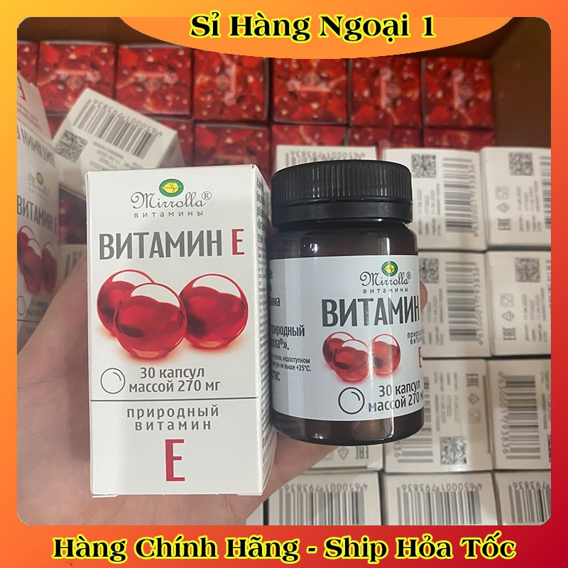 [DATE MỚI] Vitamin E Đỏ Nga Mirrolla 270mg & 400mg Đẹp Da - HÀNG CHÍNH HÃNG NGA