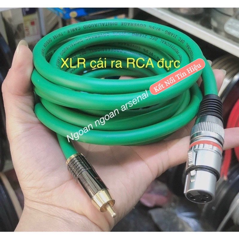 Dây tín hiệu Canon XLR đực cái ra AV RCA hoa sen hàng cao cấp. BÁO GIÁ ...