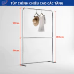 sào treo quần áo Chữ U, sào treo đồ inox,sào treo quần áo shop, sào phơi đồ inox không lo han rỉ kiểu dáng hiện đại — ảnh 3