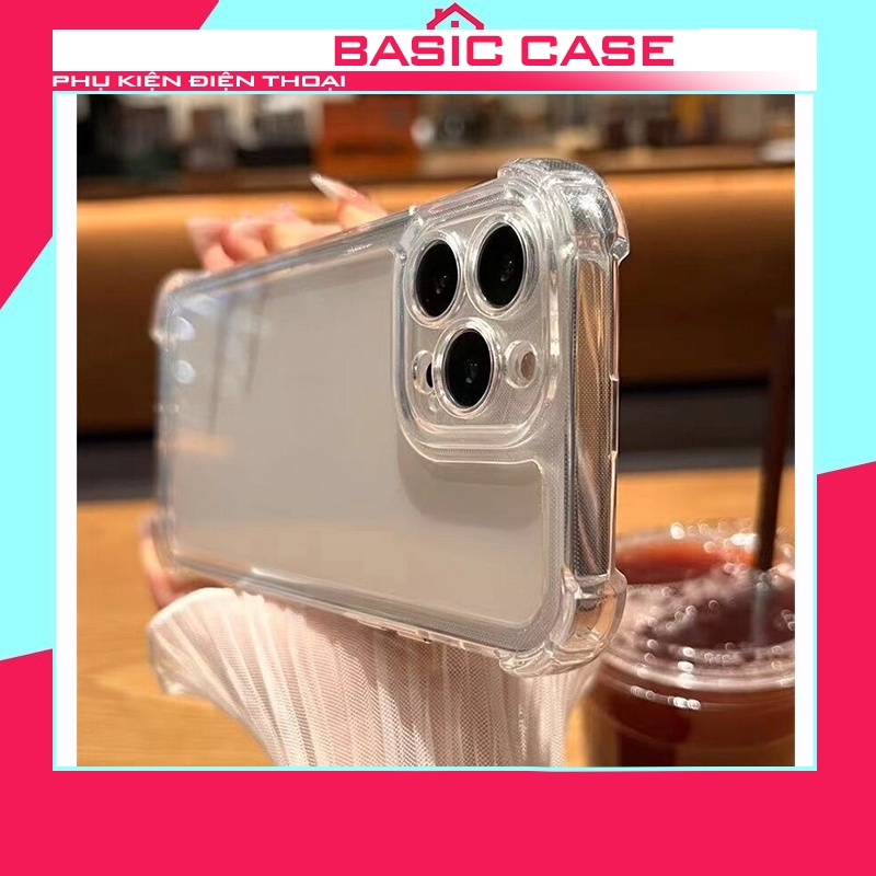 Ốp lưng iphone trong suốt chống sốc chống bụi bẩn bảo vệ camera  7plus x xsmax 11 12 13 14 15 16 17 pro max promax plus