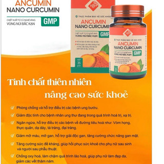 Ancumin-Nanocurcumin hỗ trợ niêm mạc dạ dày,giảm ợ hơi,ợ chua