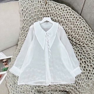 Sơ mi Oversize Chất Tơ Nhẹ Nhàng -Sơ mi Vạt Nhọn MỀM MẠI