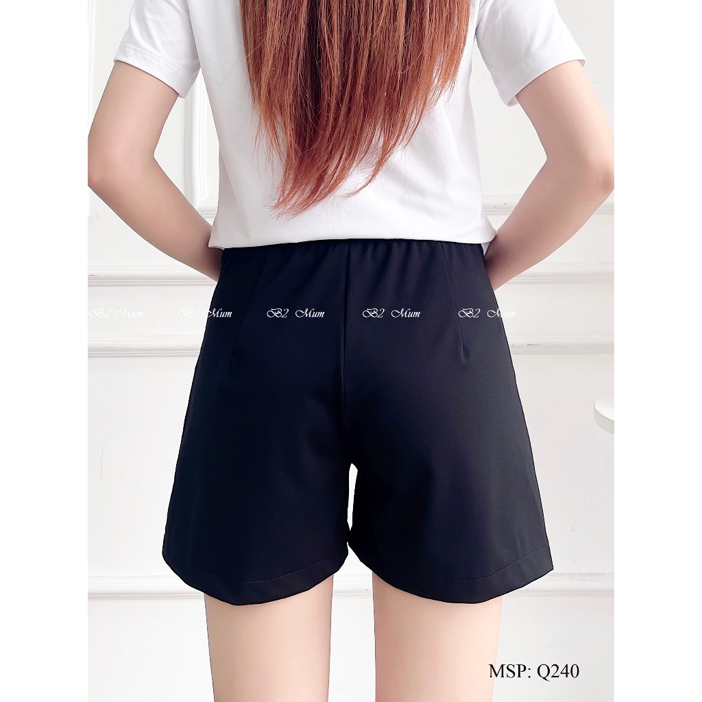 Quần bầu Chất u mì hàn co giãn 4 chiều không nhăn không xù Quần có túi thật có chun chỉnh bụng Q240 thiết kế by B2MUM