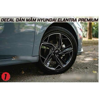 Decal dán mâm Elantra 2023 2024 2025 17inch ( bộ 5 bánh)