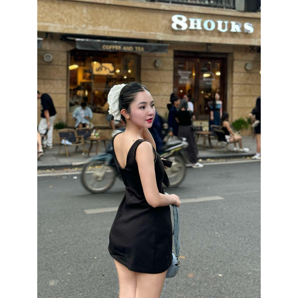 Dây Cột Tóc Scrunchies Thêu Hoa Màu Trắng Bản To Tiểu Thư Sang Trọng Hàn Quốc Phụ Kiện Tóc Empoli