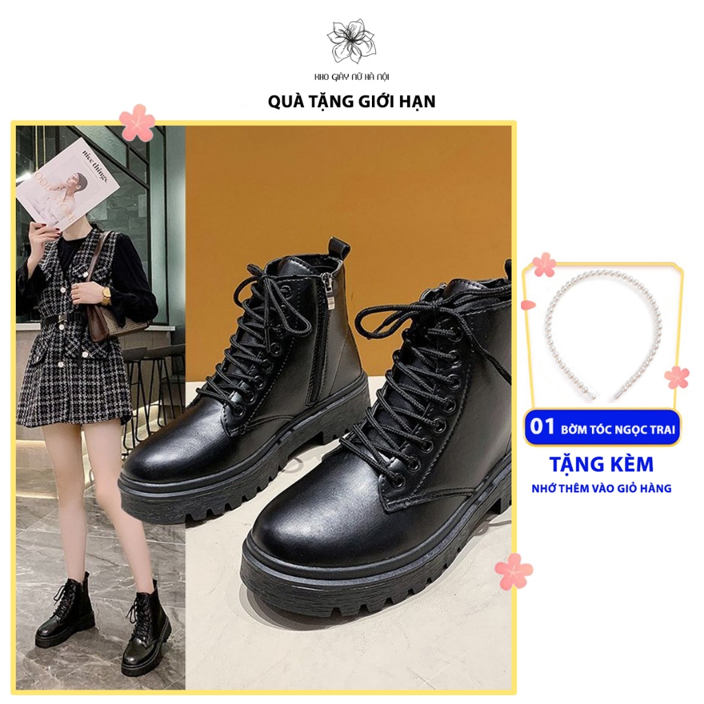(XẢ HÀNG) GIÀY BỐT BOOTS NỮ KHÓA KÉO CÁ TÍNH KÈM ẢNH CHI THẬT CHI TIẾT