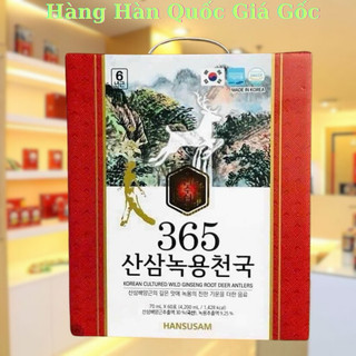 Nước Hồng Sâm Nhung Hươu Núi 365 Hansusam Hàn Quốc, 60 gói x70ml