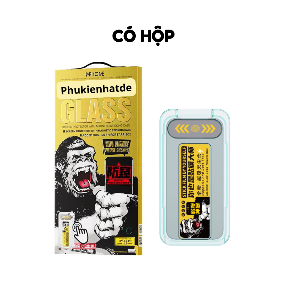 Kính Cường Lực iphone Khung Tự Dán Chống Nhìn Trộm Ngăn Bụi Loa WTP-057/116 cho 11/12/13/14/15/16/17/Pro/Plus/Pro Max