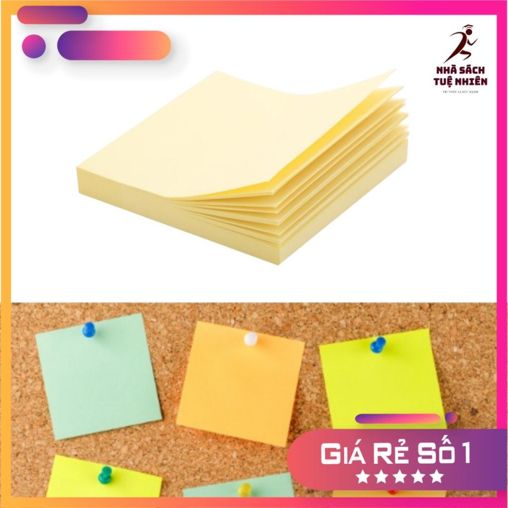 Giấy note vàng 3x3 ( 7.6x7.6cm) giấy ghi chú | Shopee Việt Nam