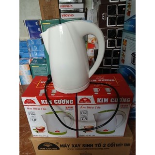 Ấm đun siêu tốc nhựa Kim Cương 1,8L ( Vảo hành 12 tháng chính hảng)