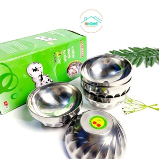 COMBO 10 Bát chén tô ăn cơm ăn mì inox 2 lớp cách nhiệt chống nóng tiện lợi - Hunghome