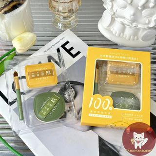 [AMORTALS] Bộ 2 Mút Trang Điểm AMORTALS Size L Dáng Chữ Nhật, Giọt Nước Siêu Mềm Đa Năng Kèm Cọ