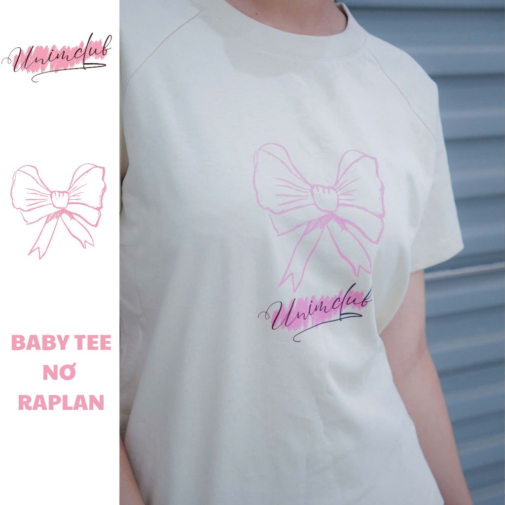 Áo Baby Tee Nơ Raplan Nhiều Màu Vải Cotton Premium Cao Cấp - ÂPBL