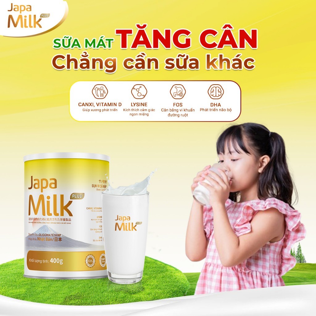 Ảnh Mua 5 Tặng 3 sữa non Japa Milk bổ sung dưỡng chất, bé tăng cân , phát triển tốt hộp 400g Japa Milk 2