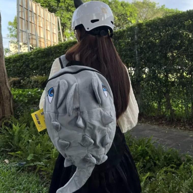 Balo Khủng Long Vải Nhung Mịn Nhiều Màu Sắc Siêu Đáng Yêu - Balo Nam Nữ - Đựng vừa mũ fullface - đi học - đi chơi