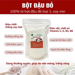 Combo 2 Gói Bột Đậu Đỏ Nguyên Chất [100G] Đắp Mặt Nạ Trắng Da Tẩy Tế Bào Dưỡng Ẩm Mờ Thâm Sạm