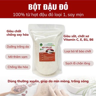 Combo  2 Gói Bột Đậu Đỏ Nguyên Chất [100G] Đắp Mặt Nạ Trắng Da Tẩy Tế Bào Dưỡng Ẩm Mờ Thâm Sạm