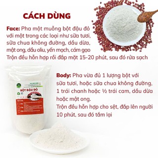 Combo  2 Gói Bột Đậu Đỏ Nguyên Chất [100G] Đắp Mặt Nạ Trắng Da Tẩy Tế Bào Dưỡng Ẩm Mờ Thâm Sạm