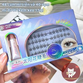 [MLEN DIARY] Mi Giả Cụm MLEN DIARY Dáng Hoa Hướng Dương Mềm Mại Tự Nhiên Tái Sử Dụng