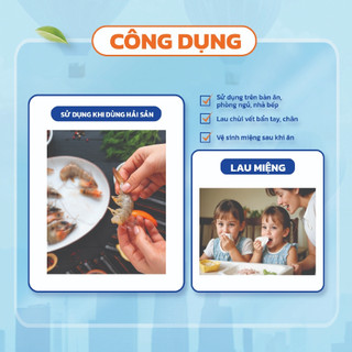 1 cặp cuộn khăn giấy ăn cao cấp KRCLEAN 200 tờ 15x15cm - Khăn lau đa năng, siêu thấm hút, lau mọi bề mặt tiện lợi