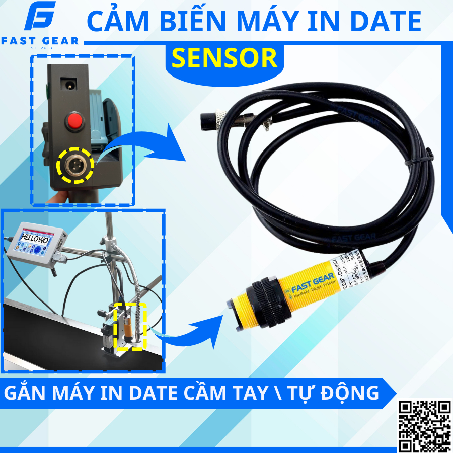 Mắt Cảm biến Sensor lắp máy in date cầm tay/Máy in date tự động, nhận ...