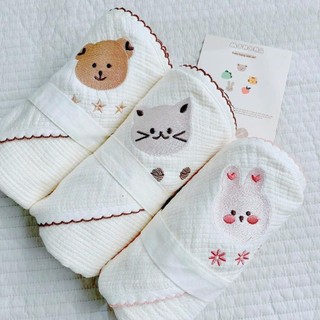 Chăn ủ choàng Sunnozy 76x76cm siêu mềm mịn cho bé