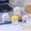 Mô hình cừu làm từ đá nhân tạo mini dễ thương tiểu cảnh, bày bàn làm việc, bàn học, tủ sách, taplo ô tô