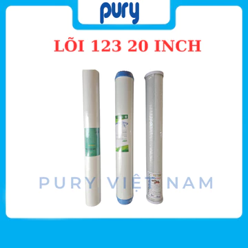 Lõi lọc thô 123 20 inch (PP5, UDF, CTO) - dùng cho bộ lọc đầu nguồn 20 inch