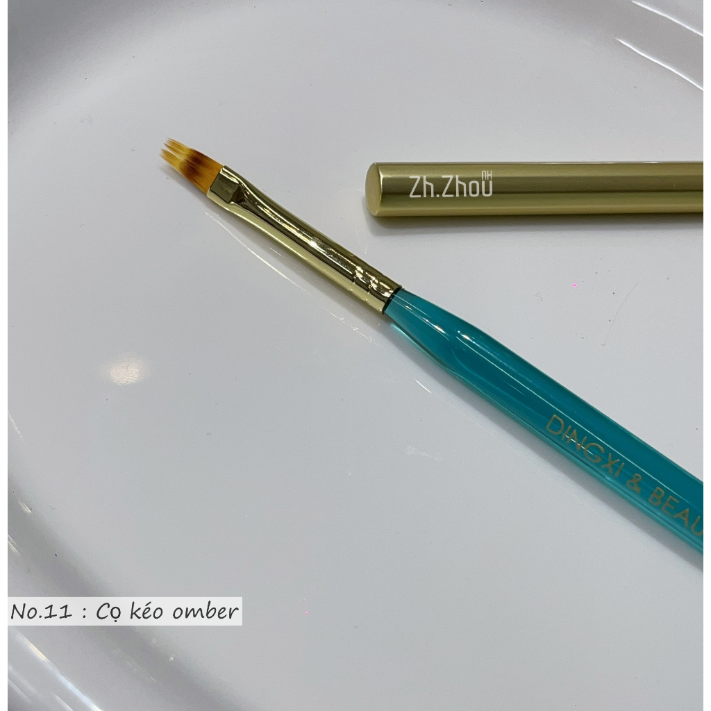 Cọ omber dẹt, cọ omber tròn, cọ quạt, cọ fench đầu móng, cọ nail cao cấp