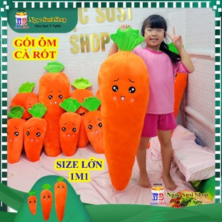GỐI ÔM CÀ RỐT SIÊU DỄ THƯƠNG ÔM NGỦ RẤT ĐẸP - GẤU BÔNG TRÁI CÀ RỐT