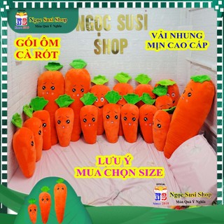 GỐI ÔM CÀ RỐT SIÊU DỄ THƯƠNG ÔM NGỦ RẤT ĐẸP - GẤU BÔNG TRÁI CÀ RỐT