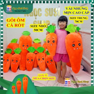 GỐI ÔM CÀ RỐT SIÊU DỄ THƯƠNG ÔM NGỦ RẤT ĐẸP - GẤU BÔNG TRÁI CÀ RỐT
