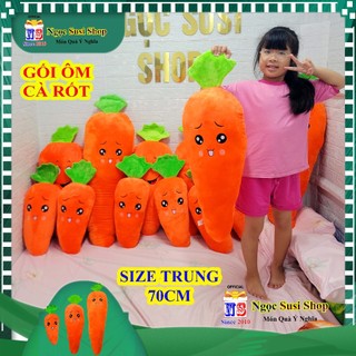 GỐI ÔM CÀ RỐT SIÊU DỄ THƯƠNG ÔM NGỦ RẤT ĐẸP - GẤU BÔNG TRÁI CÀ RỐT