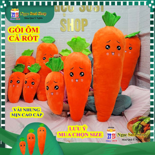GỐI ÔM CÀ RỐT SIÊU DỄ THƯƠNG ÔM NGỦ RẤT ĐẸP - GẤU BÔNG TRÁI CÀ RỐT