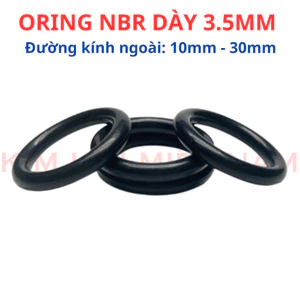 Dày 3.5mm *(đường kính ngoài từ 10mm - 30mm) Gioăng cao su NBR70, oring - gioăng làm kín (túi 10 sợi)