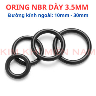 Dày 3.5mm *(đường kính ngoài từ 10mm - 30mm) Gioăng cao su NBR70, oring - gioăng làm kín (túi 10 sợi)