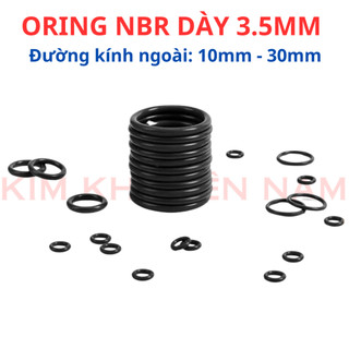 Dày 3.5mm *(đường kính ngoài từ 10mm - 30mm) Gioăng cao su NBR70, oring - gioăng làm kín (túi 10 sợi)