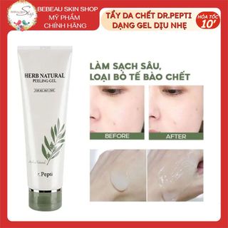 Tẩy Da Chết Thảo Dược Mịn Và Sáng Da Dr.Pepti Herb Natural Peeling Gel 130ml - Bebeau