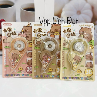 Xoá băng hình Capybara Labubu Baby Three, xoá băng 36 Capybara, băng xoá kéo khô hottrend, BB3, capybara, labubu