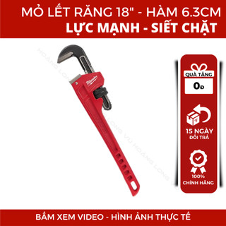 Mỏ lết răng 18" Milwaukee 48-22-7118 | Mỏ lếch cờ lê vặn mở ốc, ống nước , thép cao cấp chống rỉ