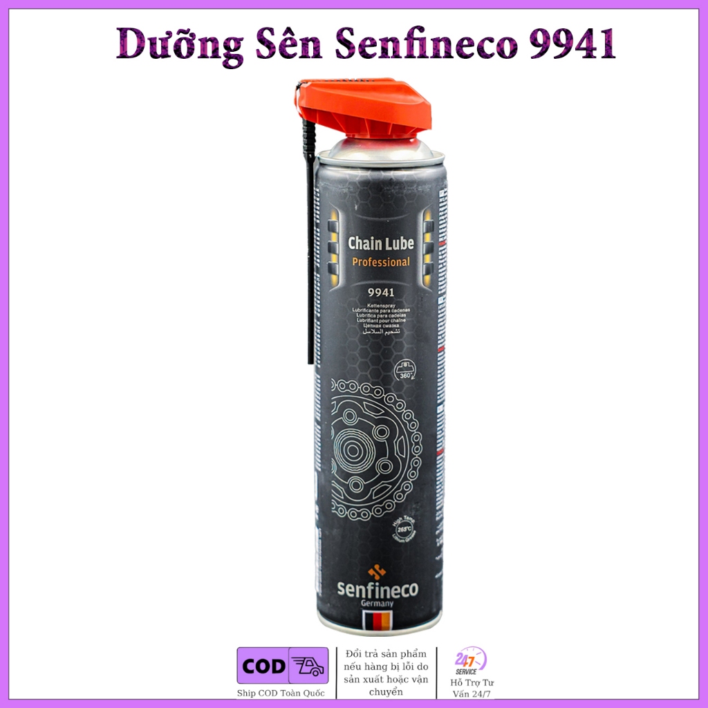 Senfineco 9941 Xịt Dưỡng Sên Mỡ Bò Xanh Cao Cấp - Chain Lube Ceramol ...
