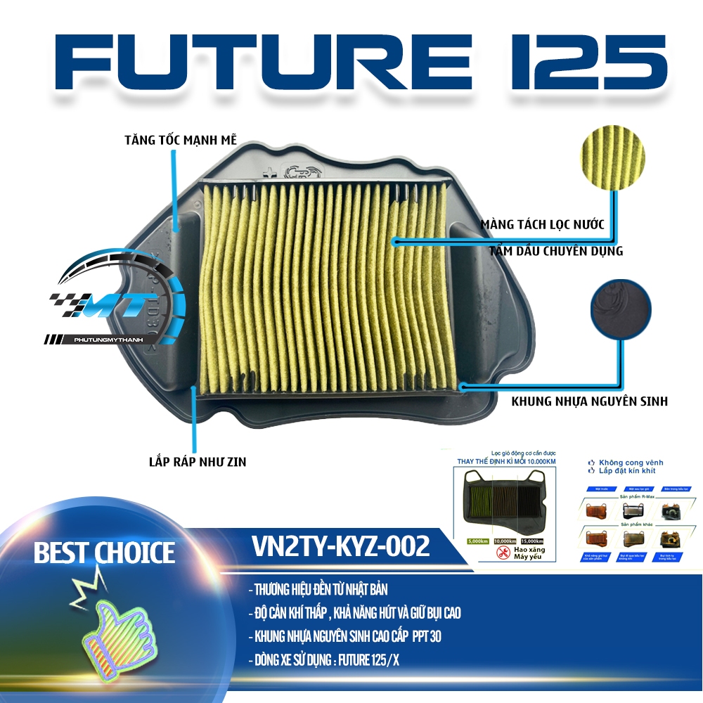 Lọc gió R-Max ROKI cho xe Honda Future 125, Future 125 FI thương hiệu ...