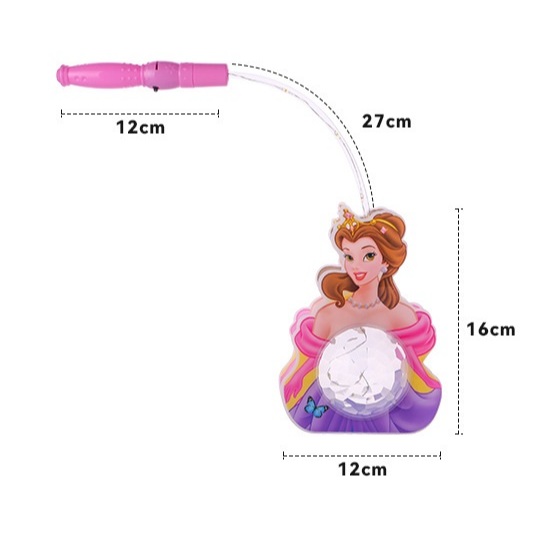 Đèn lồng trung thu cầu pha lê có đèn led màu sắc nhiều hình ngộ nghĩnh hình công chúa đẹp cho bé