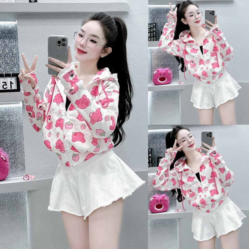 Gấu Hồng Dâu Tây