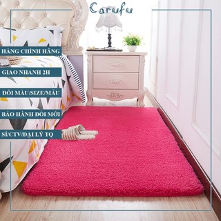 Thảm trải sàn phòng khách lông CỪU cao cấp | 10 Màu | 1m 1m2 1m6 2m | CARUFU