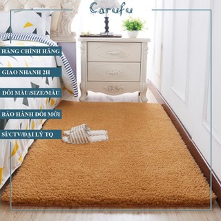 Thảm lông trải sàn phòng khách màu Trắng 160x100cm | lông CỪU xoăn