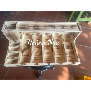 KHAY ĐỰNG TÔNG ĐƠ GỖ THÔNG 5 NGĂN MẪU MỚI NHẤT 4 MÀU