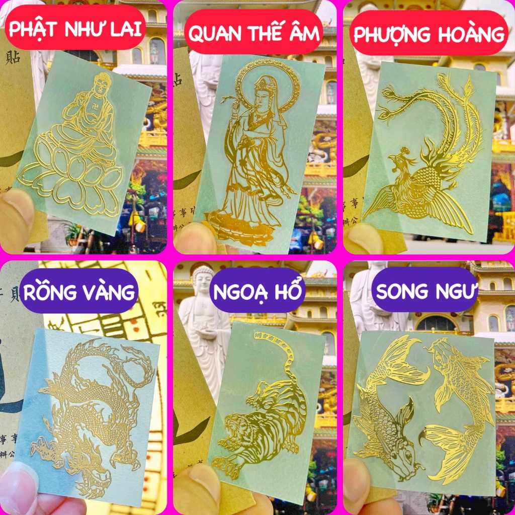 [SẴN HÀNG] Linh Phù Miếng dán điện thoại QUAN THẾ ÂM - SONG NGƯ - HỔ - RỒNG - PHƯỢNG - PHẬT THÍCH CA nhiều hình khác