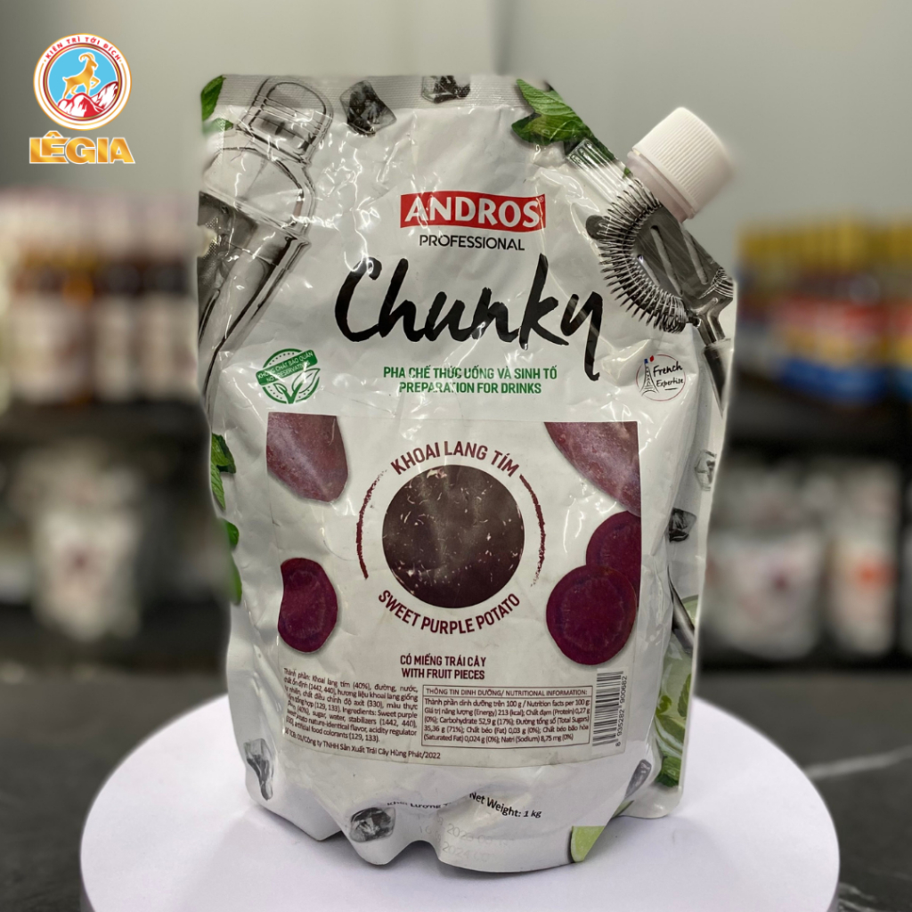 MỨT CHUNKY KHOAI LANG TÍM CAO CẤP, CÓ MIẾNG TRÁI CÂY - TÚI 1KG TIẾT ...